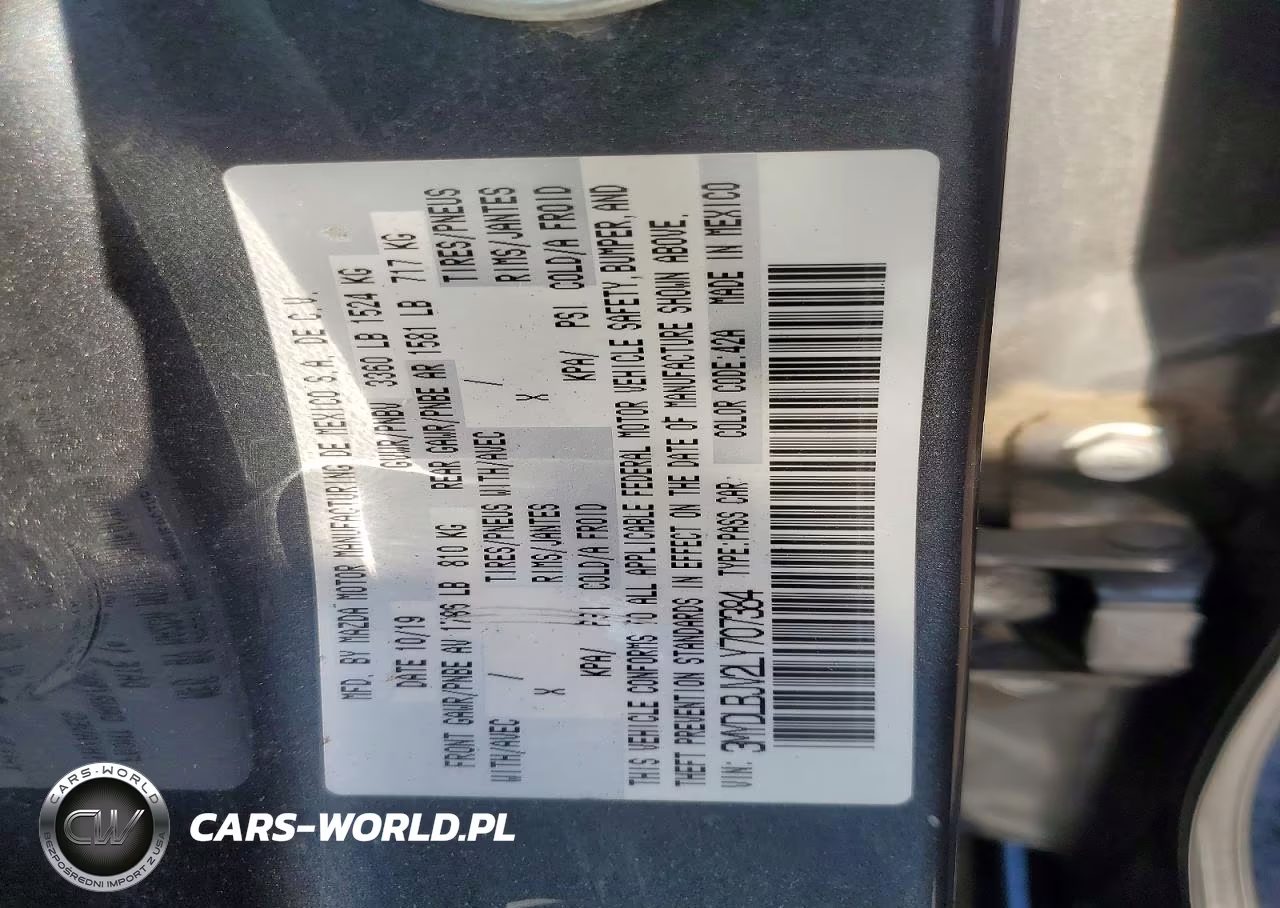 2020 Toyota Yaris Hatchback Le VIN:3MYDLBJV2LY707384 - 12