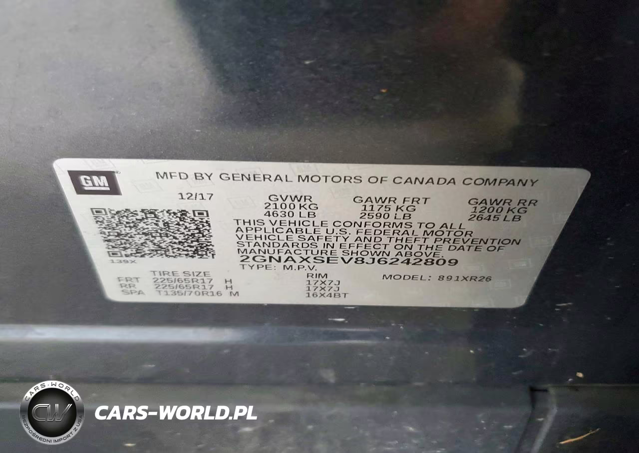 2018 Chevrolet Equinox Lt VIN:2GNAXSEV8J6242809 - 14