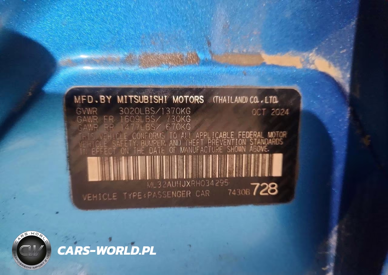 2024 Mitsubishi Mirage Es VIN:ML32AUHJXRH034295 - 12