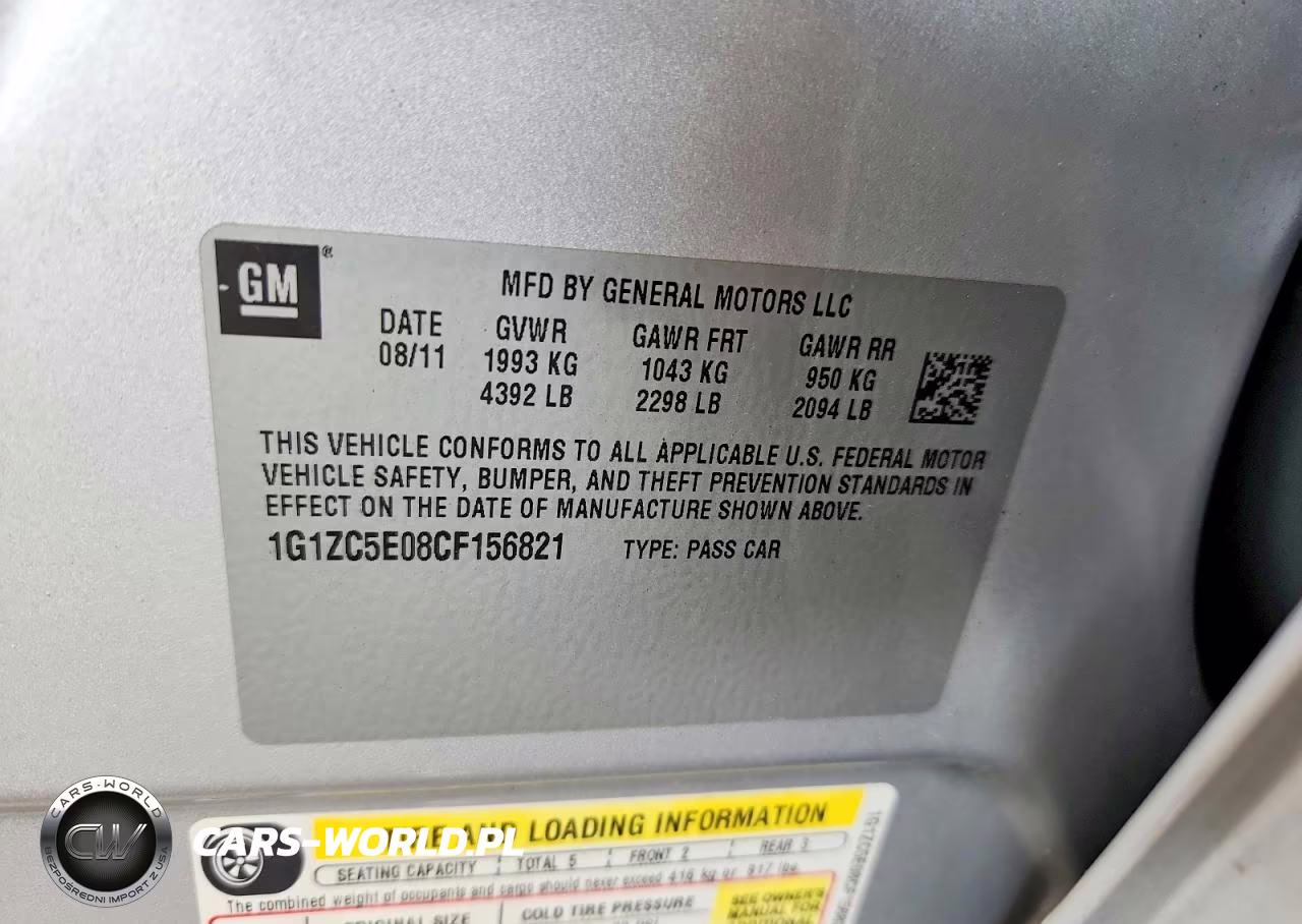 2012 Chevrolet Malibu 1Lt VIN:1G1ZC5E08CF156821 - 12