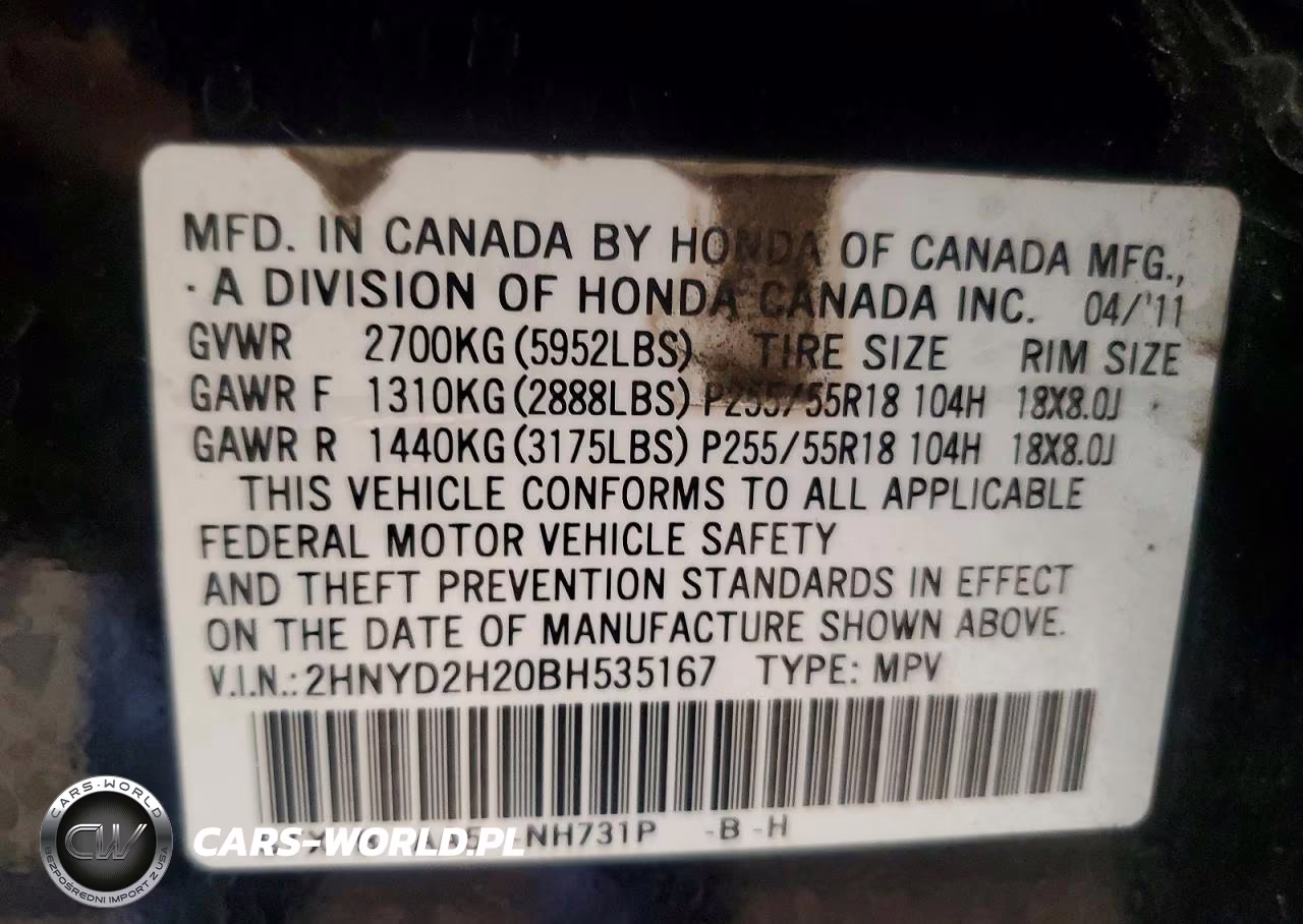 2011 Acura Mdx VIN:2HNYD2H20BH535167 - 12