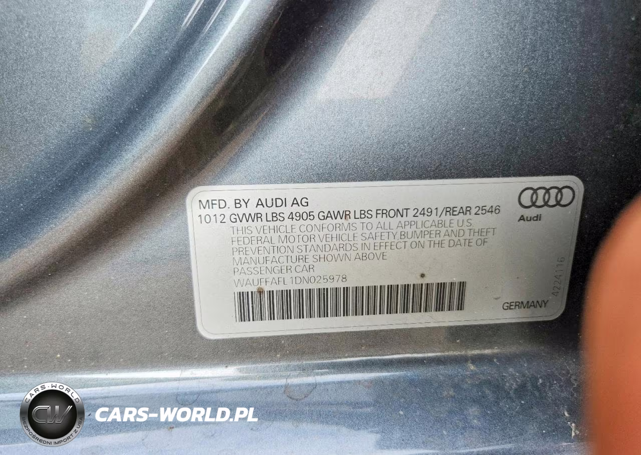 2013 Audi A4 Premium Plus VIN:WAUFFAFL1DN025978 - 13