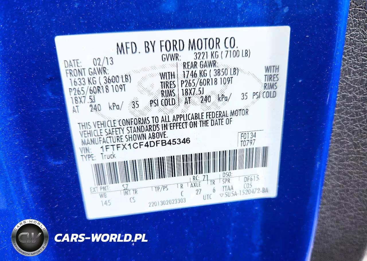 2013 Ford F150 Super Cab VIN:1FTFX1CF4DFB45346 - 12