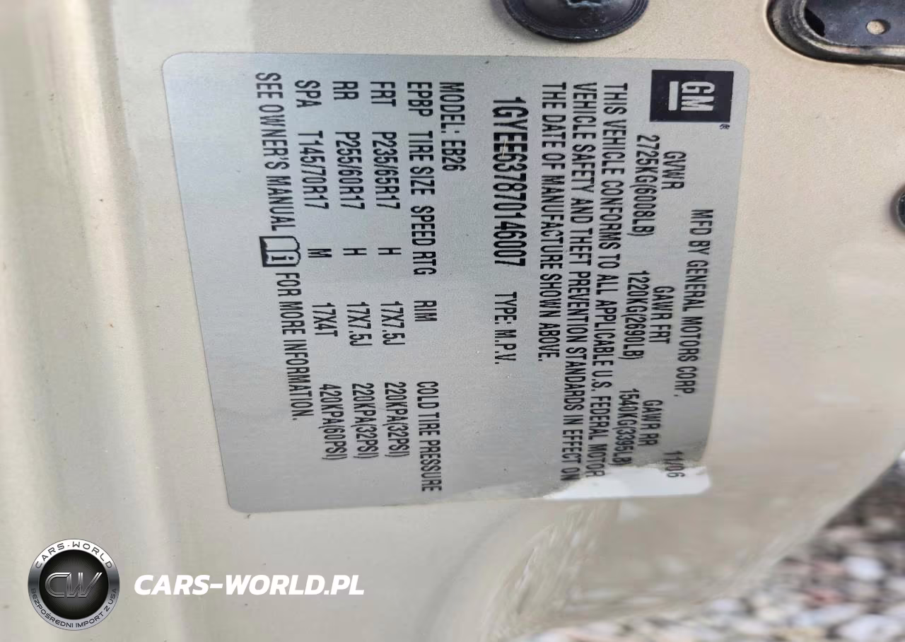 2007 Cadillac Srx VIN:1GYEE637870146007 - 14