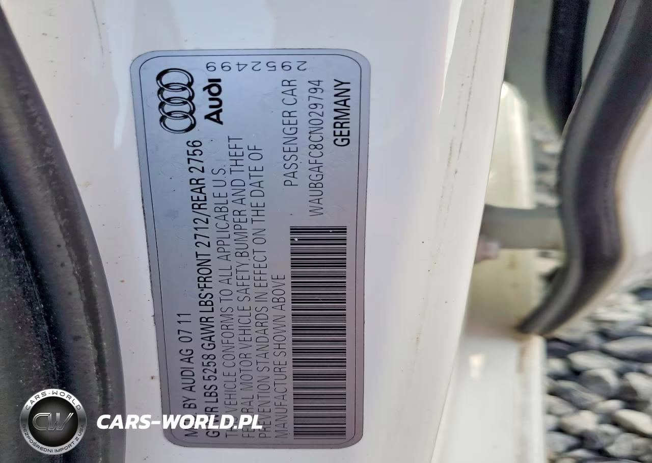 2012 Audi A6 VIN:WAUBGAFC8CN029794 - 12