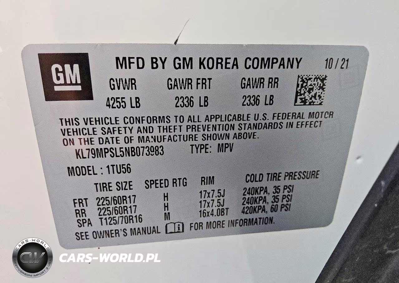 2022 Chevrolet Trailblazer Lt VIN:KL79MPSL5NB073983 - 13