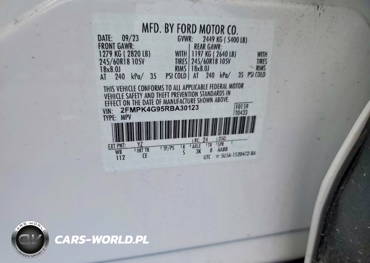 2024 Ford Edge Se VIN:2FMPK4G95RBA30123 - 14