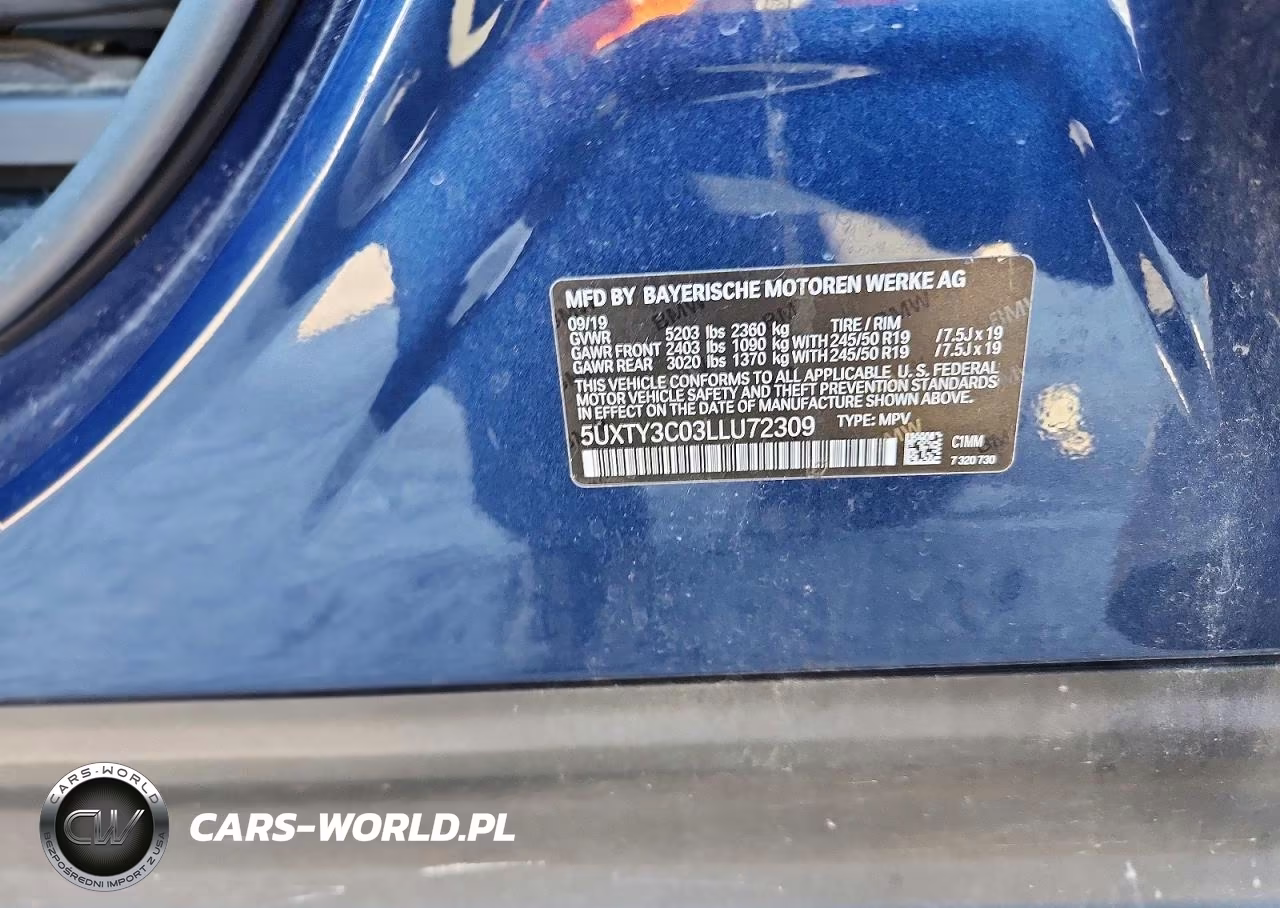 2020 BMW X3 Sdrive30I VIN:5UXTY3C03LLU72309 - 14