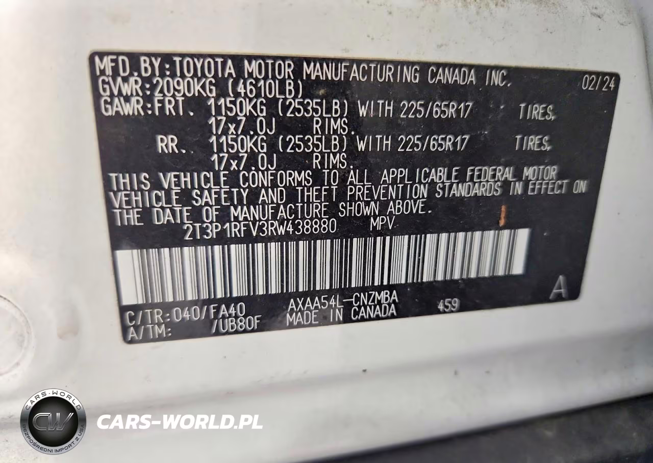 2024 Toyota Rav4 Xle VIN:2T3P1RFV3RW438880 - 14