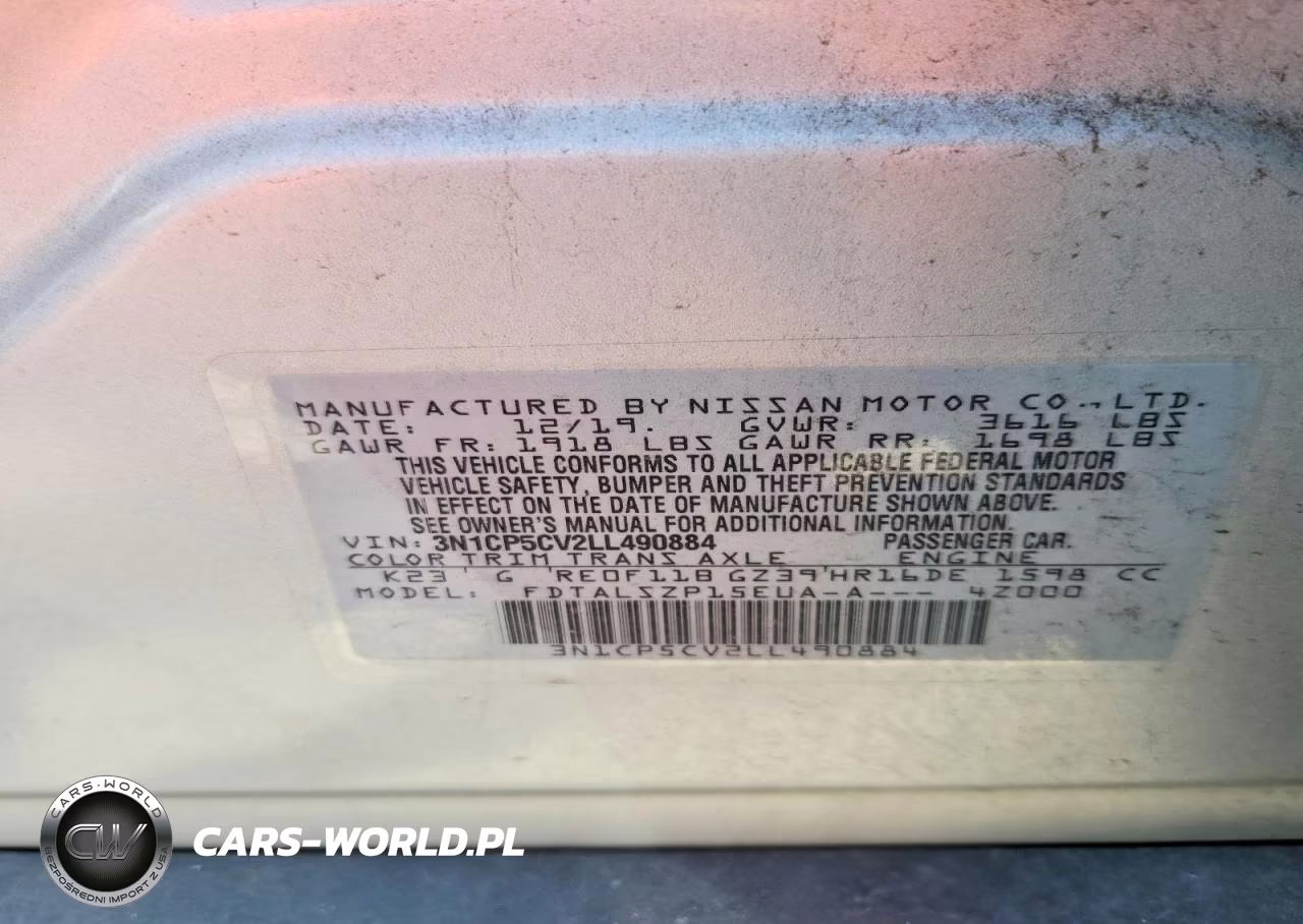 2020 Nissan Kicks Sv VIN:3N1CP5CV2LL490884 - 13