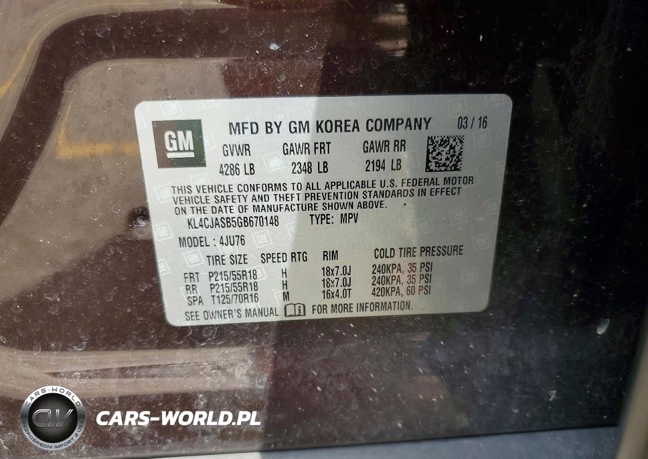 2016 Buick Encore VIN:KL4CJASB5GB670148 - 13