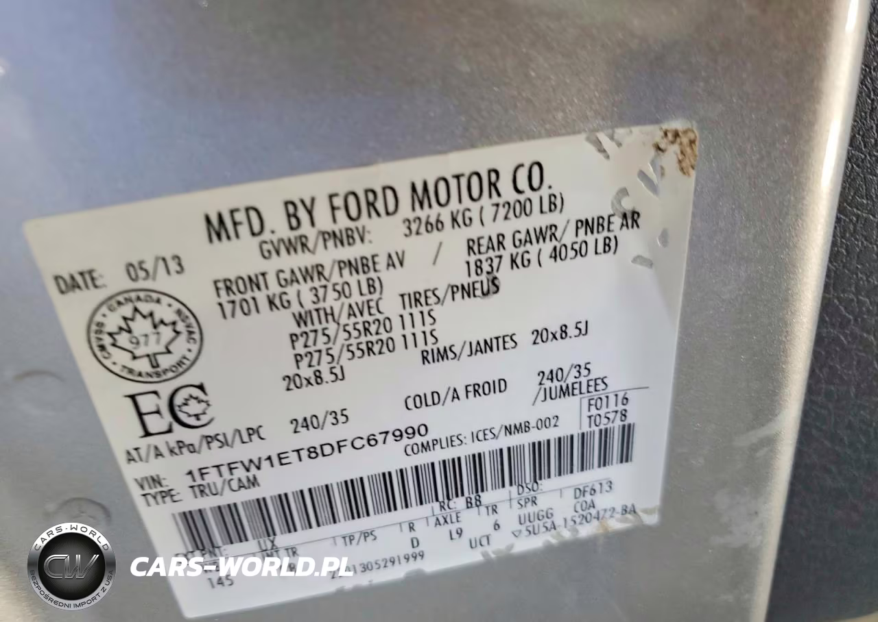 2013 Ford F150 Supercrew VIN:1FTFW1ET8DFC67990 - 12