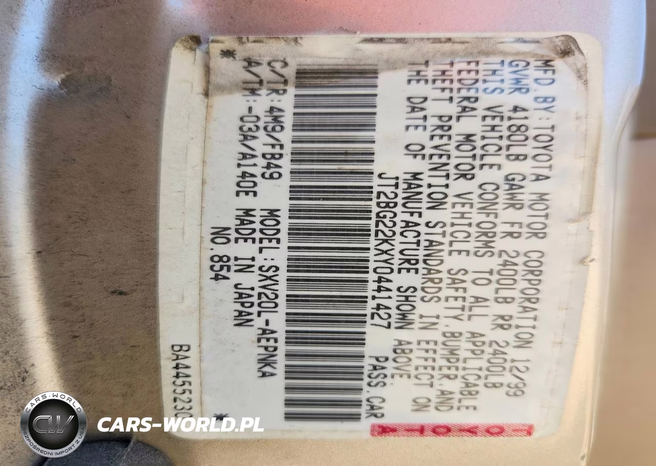 2000 Toyota Camry Le VIN:JT2BG22KXY0441427 - 13