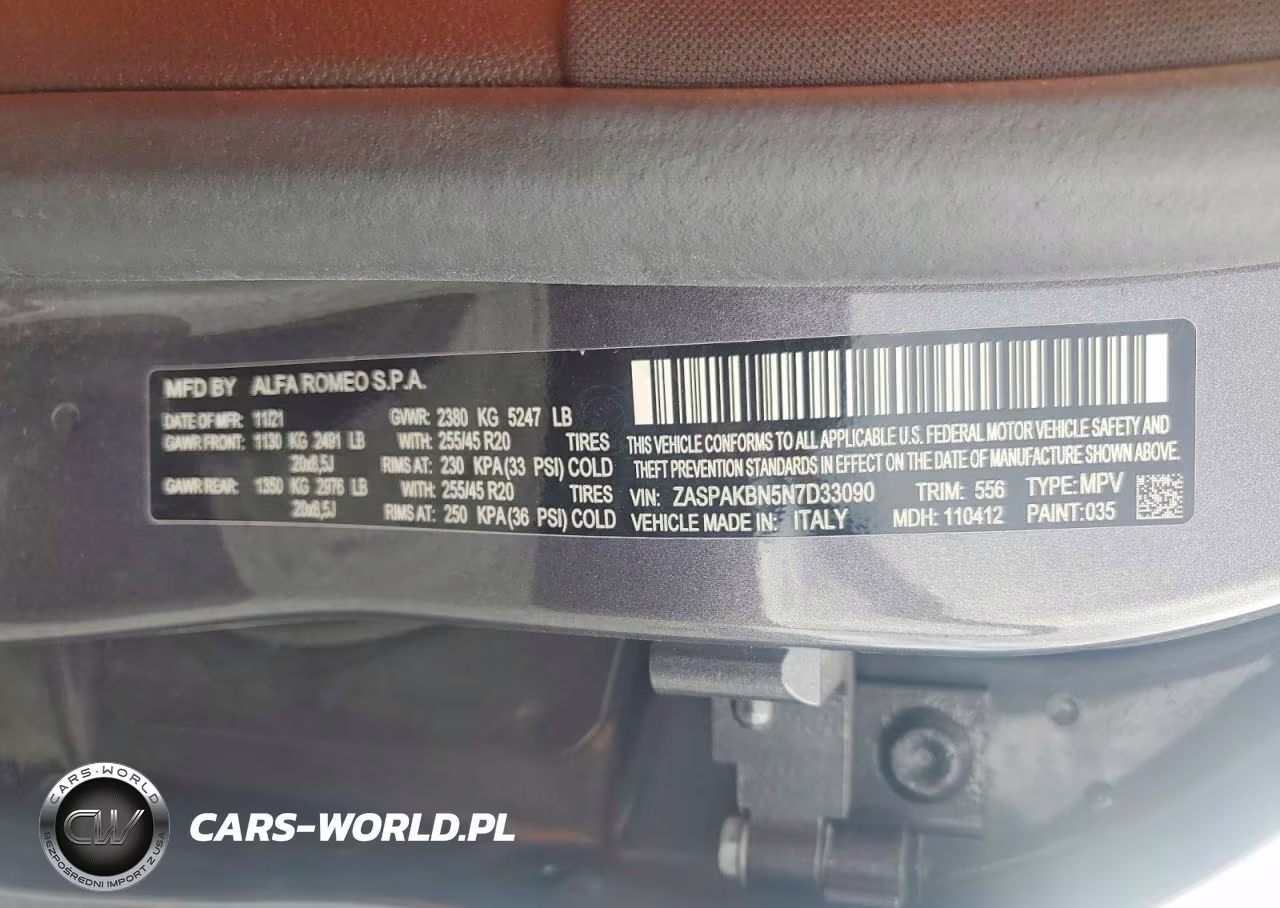 2022 Alfa Romeo Stelvio Ti VIN:ZASPAKBN5N7D33090 - 13
