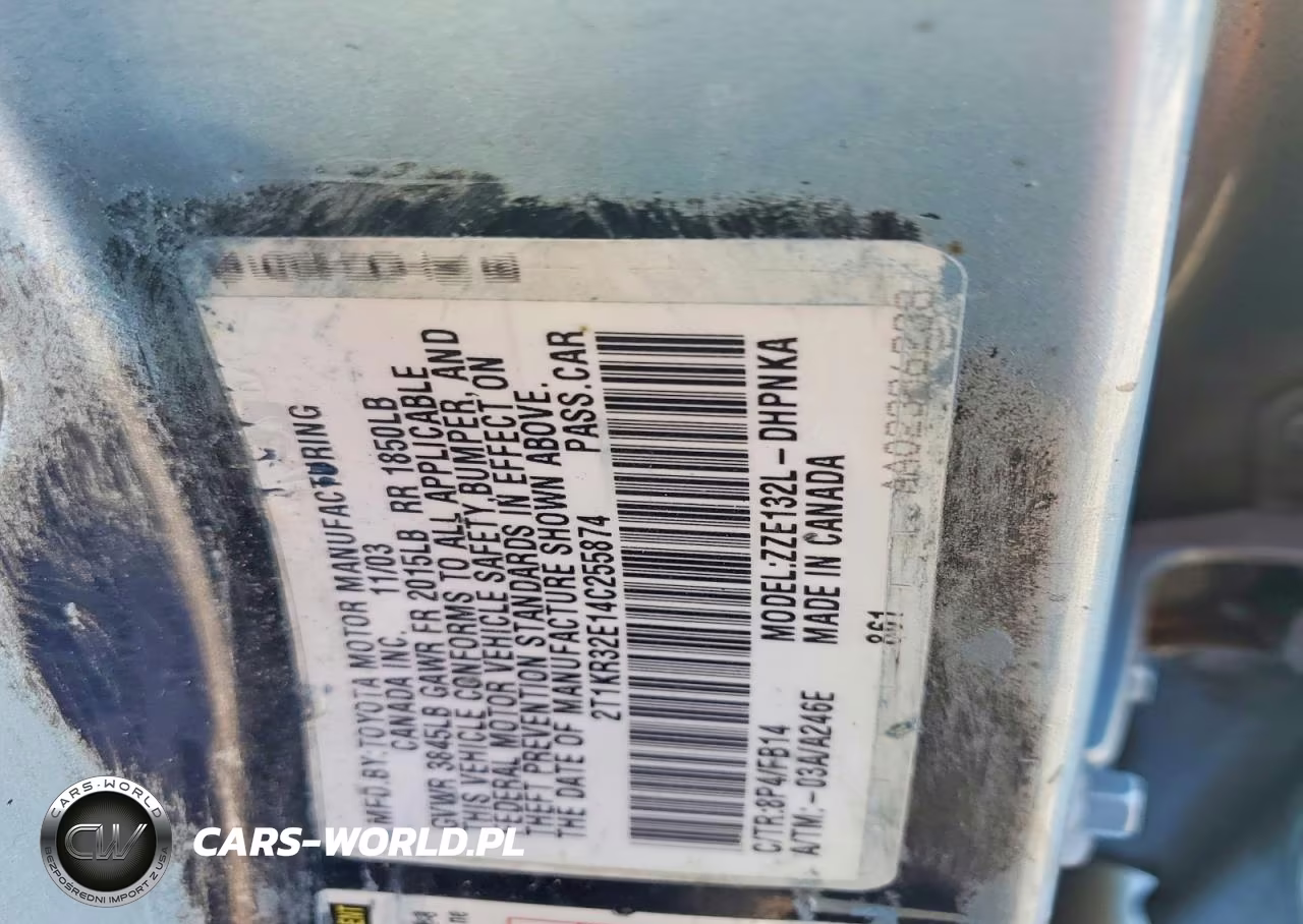 2004 Toyota Matrix Xr VIN:2T1KR32E14C255874 - 12