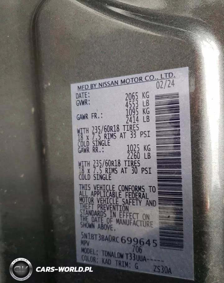 2024 Nissan Rogue Sv VIN:5N1BT3BA0RC699645 - 13