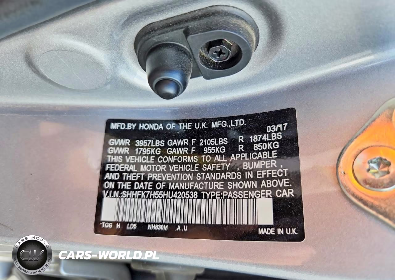 2017 Honda Civic Ex VIN:SHHFK7H55HU420538 - 12
