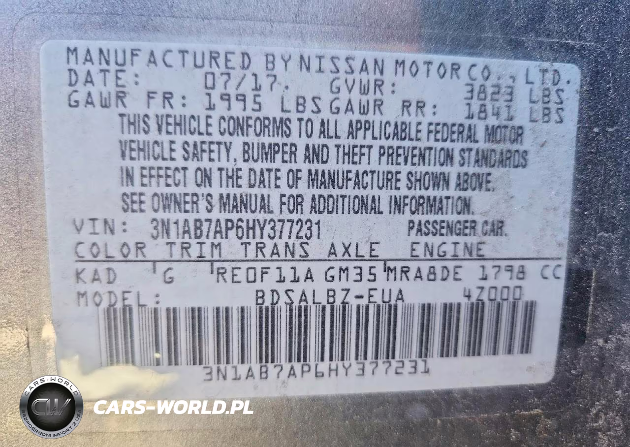 2017 Nissan Sentra S VIN:3N1AB7AP6HY377231 - 13