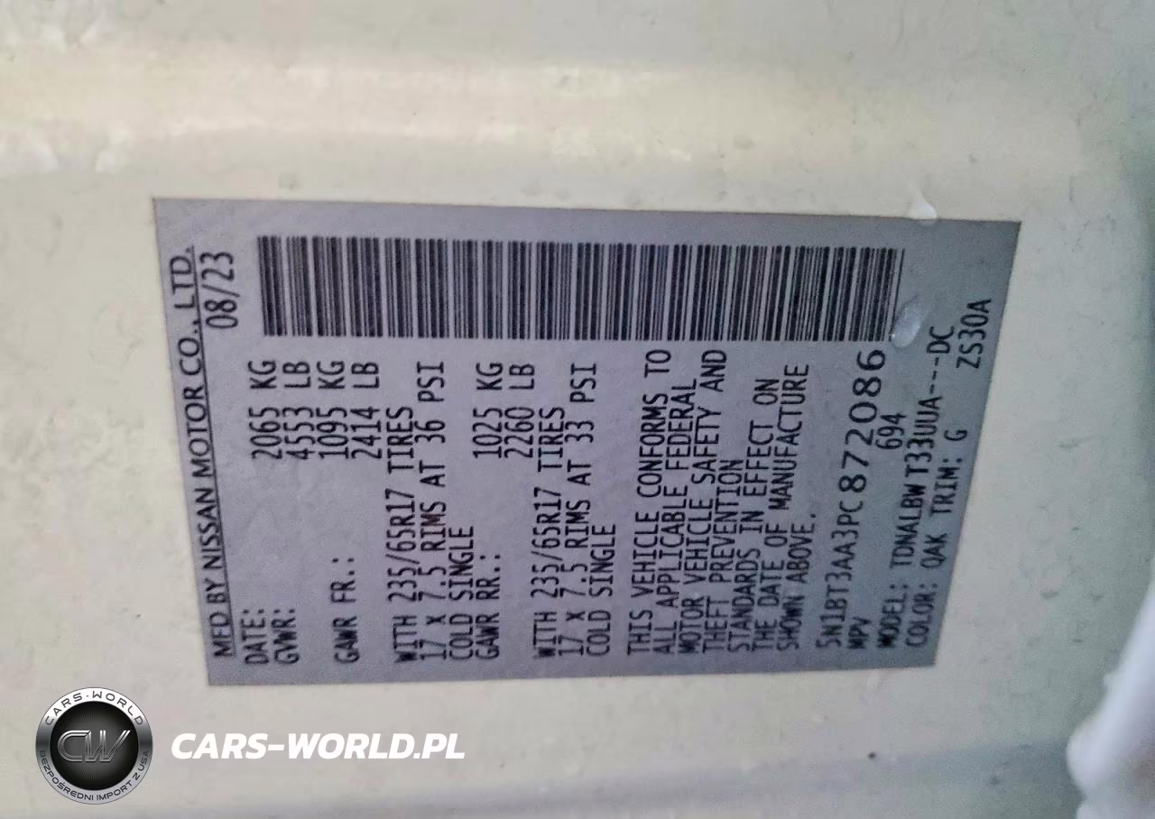 2023 Nissan Rogue S VIN:5N1BT3AA3PC872086 - 13