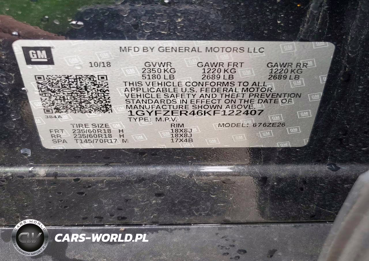 2019 Cadillac Xt4 Sport VIN:1GYFZER46KF122407 - 13