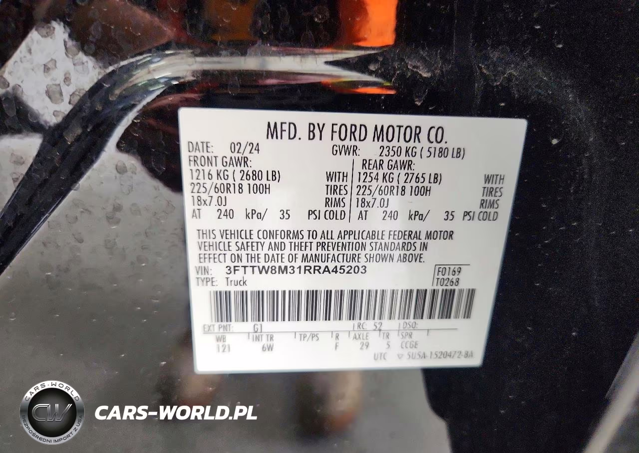 2024 Ford Maverick Lariat VIN:3FTTW8M31RRA45203 - 12