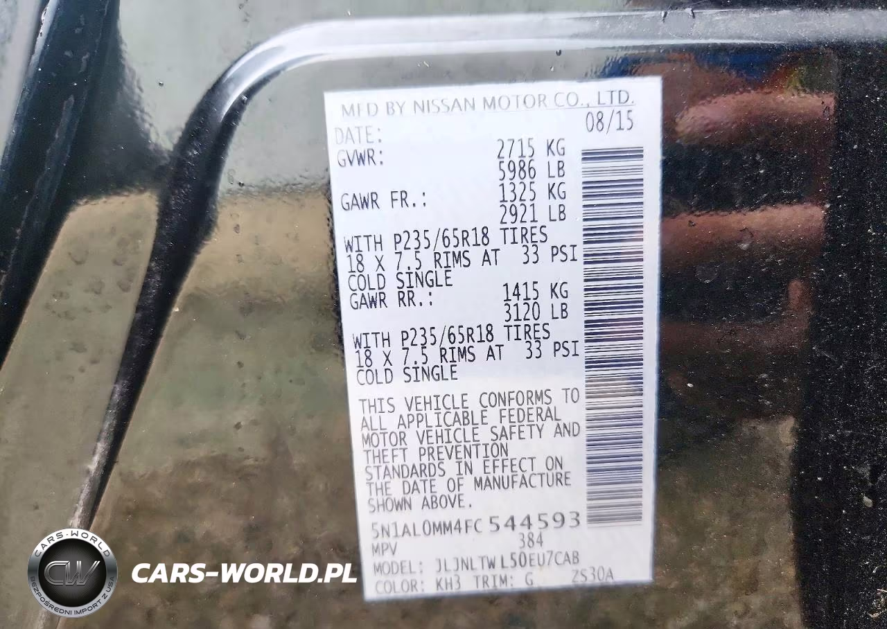 2015 Infiniti Qx60 Base VIN:5N1AL0MM4FC544593 - 13