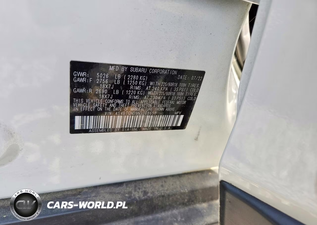 2022 Subaru Outback Limited Xt VIN:4S4BTGND9N3268650 - 13