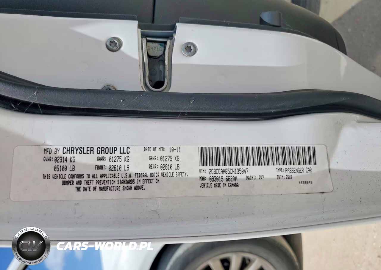 2012 Chrysler 300 VIN:2C3CCAAG5CH135047 - 12