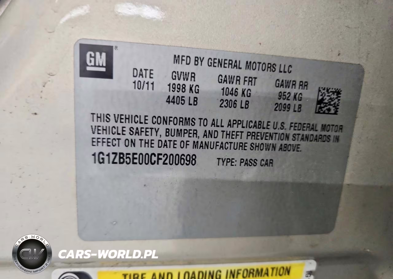 2012 Chevrolet Malibu Ls VIN:1G1ZB5E00CF200698 - 12