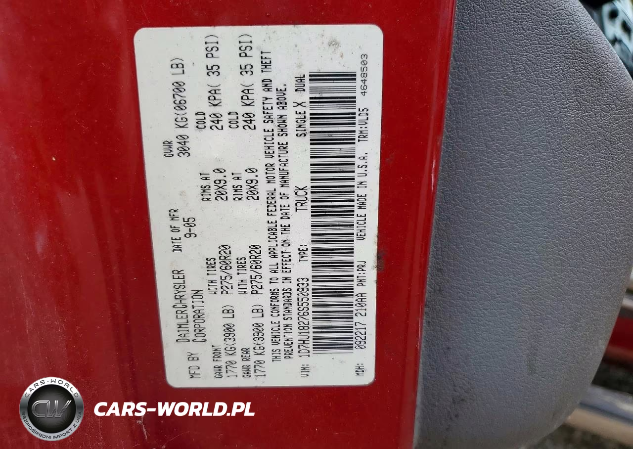 2006 Dodge Ram 1500 St VIN:1D7HU18276S550933 - 12