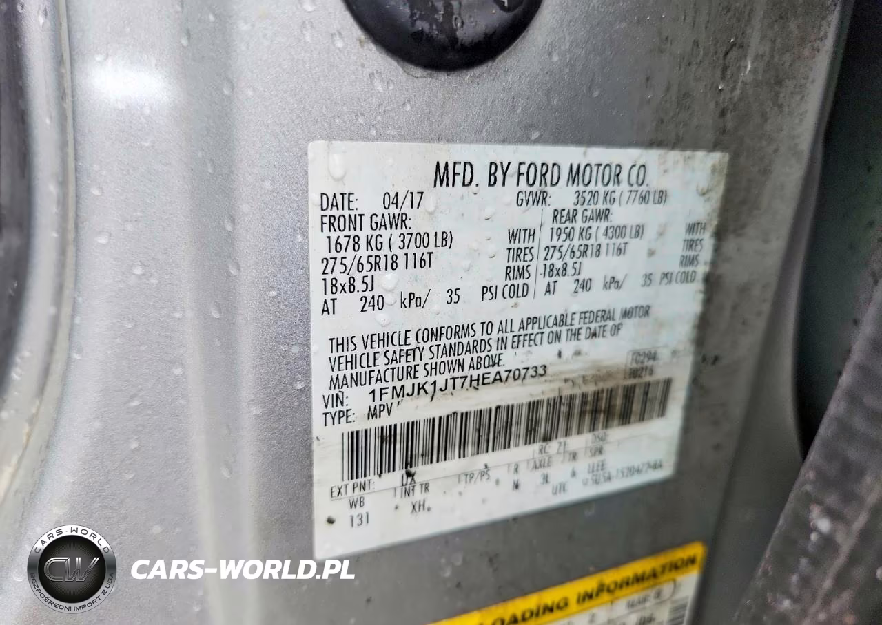 2017 Ford Expedition El Xlt VIN:1FMJK1JT7HEA70733 - 13