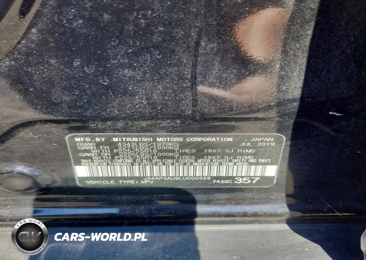2020 Mitsubishi Outlander Sport Es VIN:JA4AP3AU9LU000928 - 12