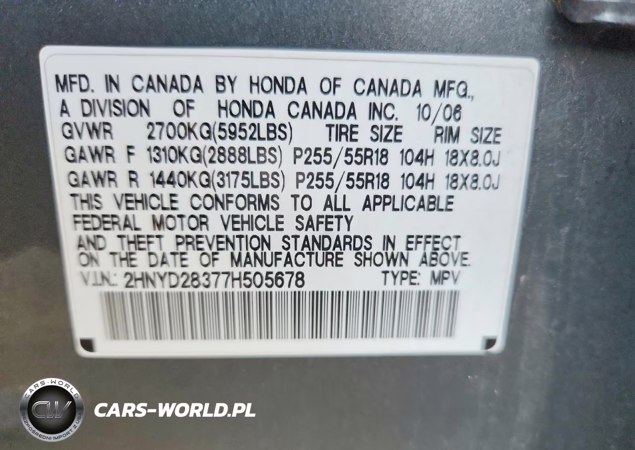 2007 Acura Mdx Technology VIN:2HNYD28377H505678 - 12