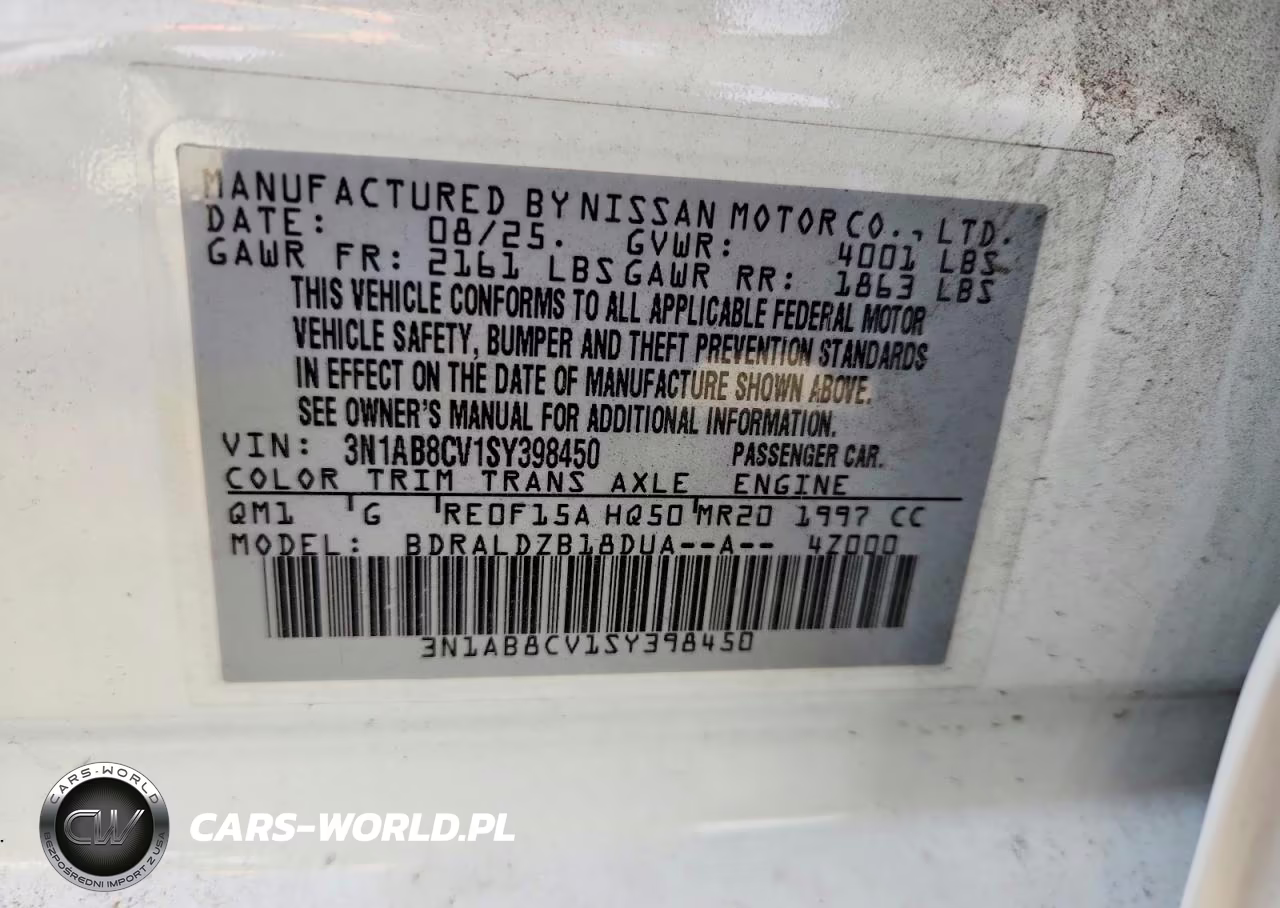 2025 Nissan Sentra Sv VIN:3N1AB8CV1SY398450 - 12
