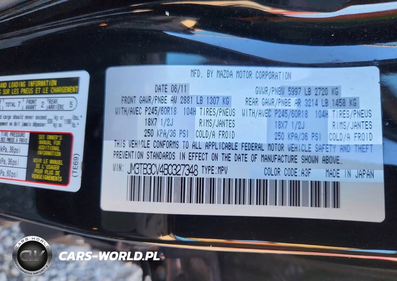 2011 Mazda Cx-9 VIN:JM3TB3CV4B0327348 - 13