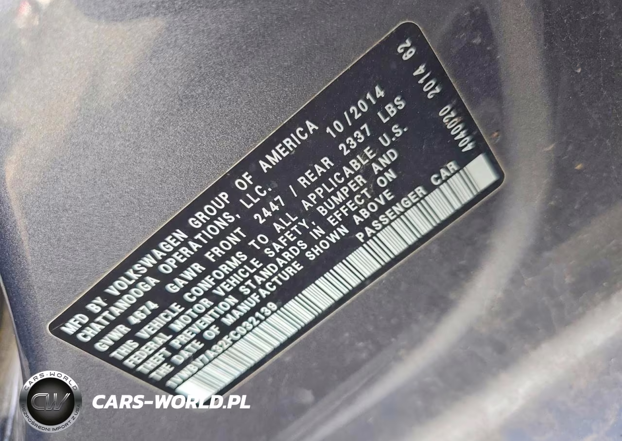 2015 Volkswagen Passat Se VIN:1VWBV7A32FC032139 - 12