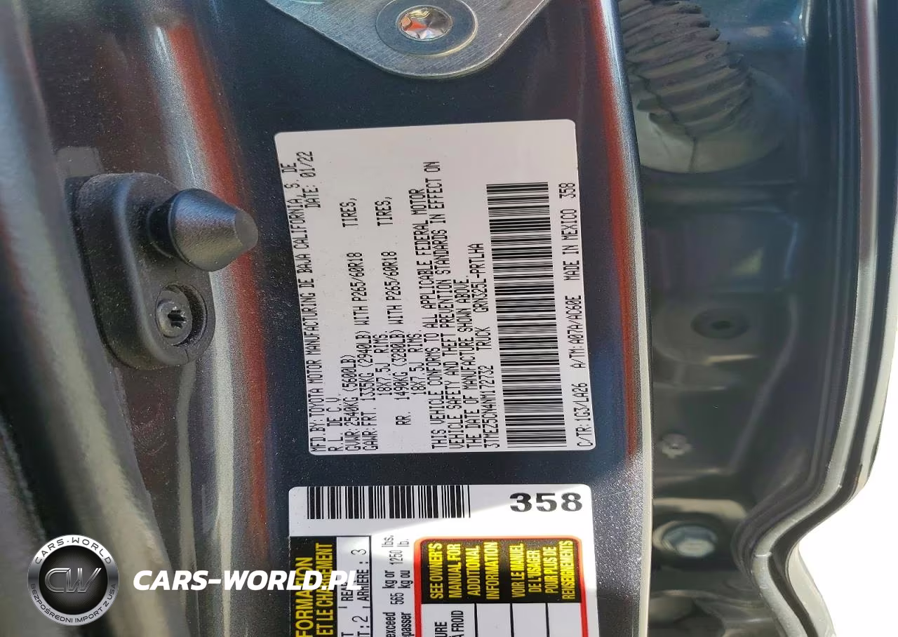 2022 Toyota Tacoma Limited VIN:3TMEZ5CN4NM172732 - 14