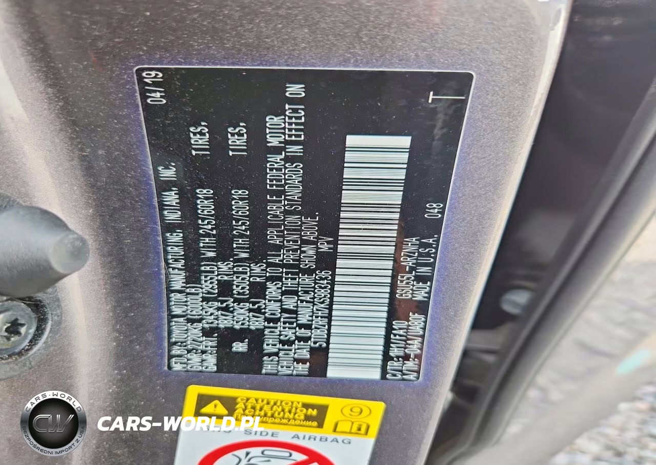 2019 Toyota Highlander Le Plus VIN:5TDBZRFH7KS983436 - 13