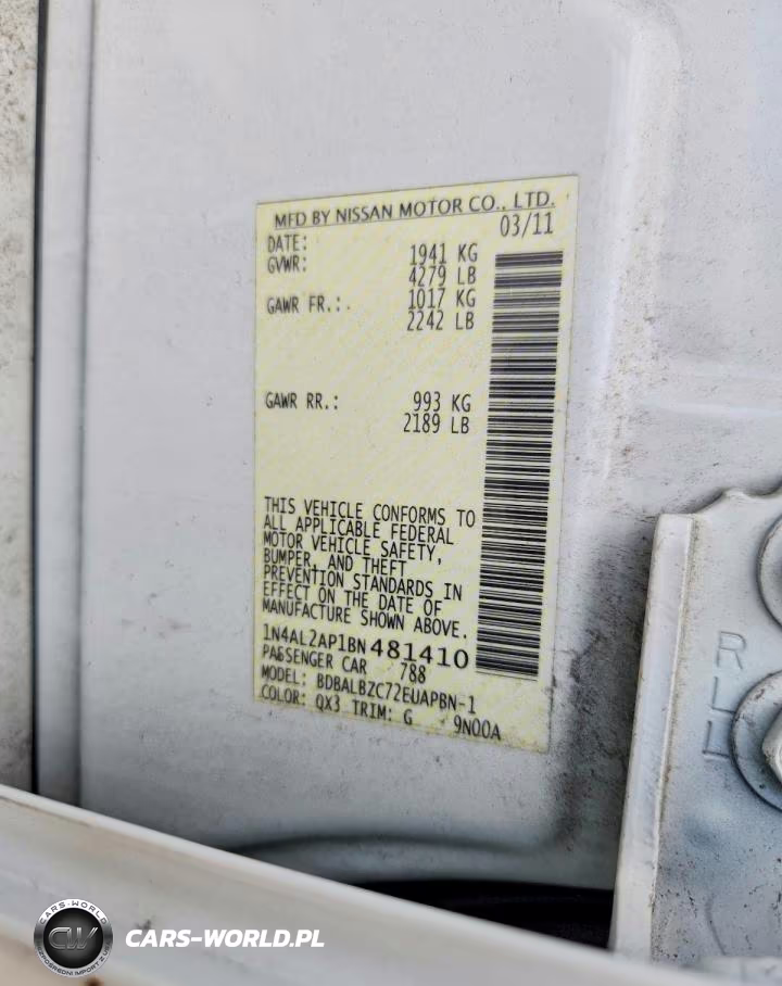 2011 Nissan Altima 2.5 VIN:1N4AL2AP1BN481410 - 12