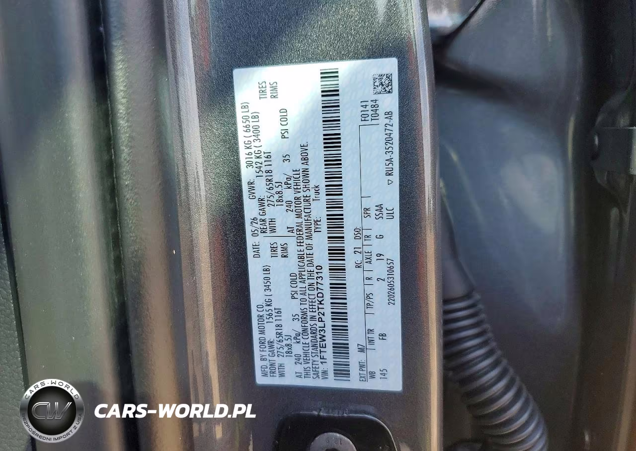 2026 Ford F150 Xlt VIN:1FTEW3LP2TKD77310 - 12