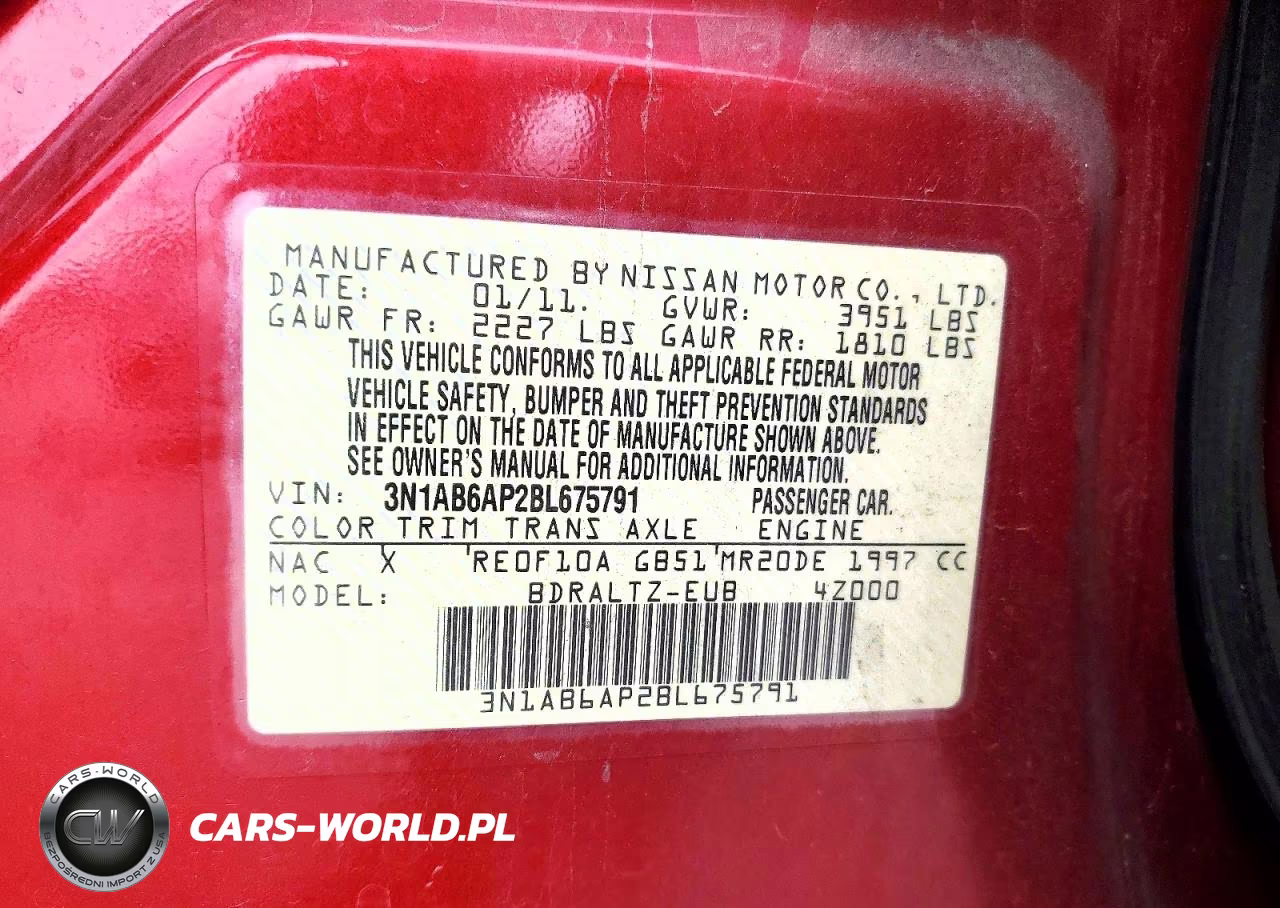 2011 Nissan Sentra 2.0 VIN:3N1AB6AP2BL675791 - 12