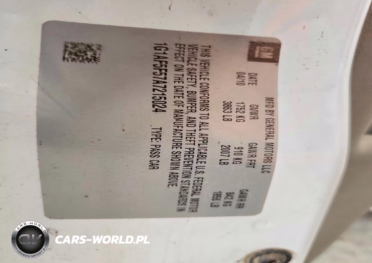 2010 Chevrolet Cobalt 2Lt VIN:1G1AF5F57A7215024 - 12