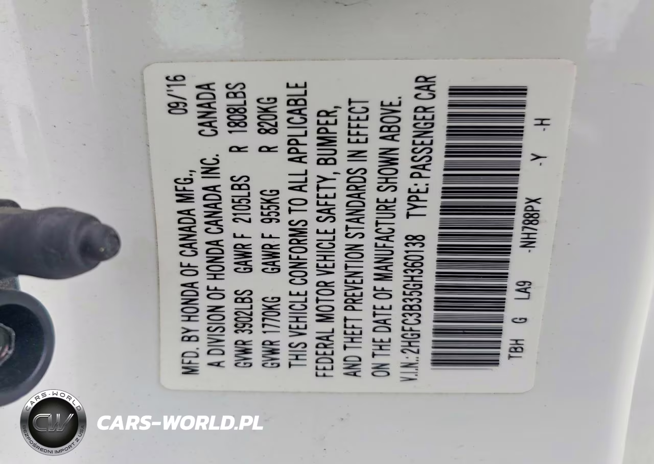 2016 Honda Civic Ex VIN:2HGFC3B35GH360138 - 12