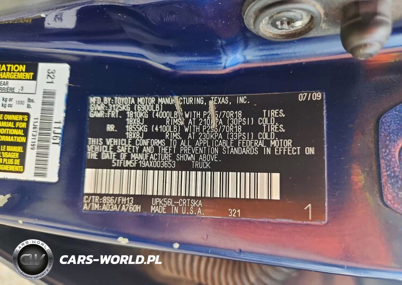 2010 Toyota Tundra Double Cab Sr5 VIN:5TFUM5F19AX003653 - 12
