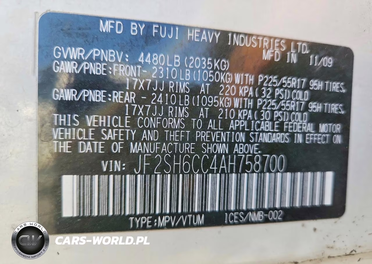 2010 Subaru Forester 2.5X Premium VIN:JF2SH6CC4AH758700 - 13