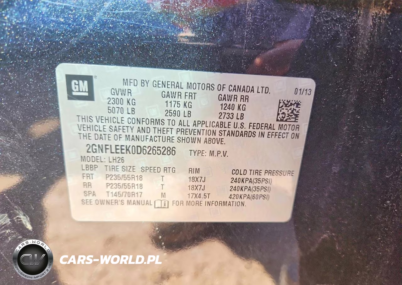 2013 Chevrolet Equinox Lt VIN:2GNFLEEK0D6265286 - 12