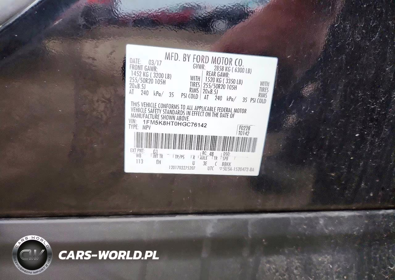 2017 Ford Explorer Platinum VIN:1FM5K8HT0HGC76142 - 13
