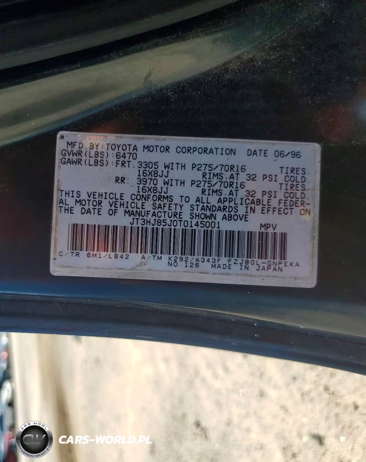 1996 Toyota Land Cruiser Hj85 VIN:JT3HJ85J0T0145001 - 13