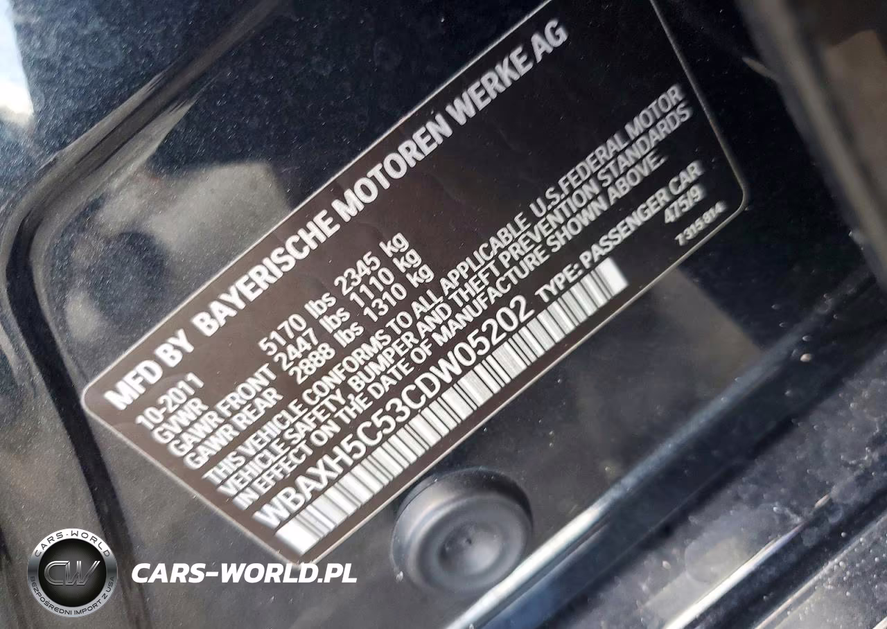 2012 BMW 528 Xi VIN:WBAXH5C53CDW05202 - 13