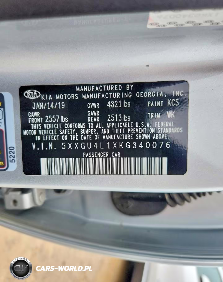 2019 Kia Optima Ex VIN:5XXGU4L1XKG340076 - 12